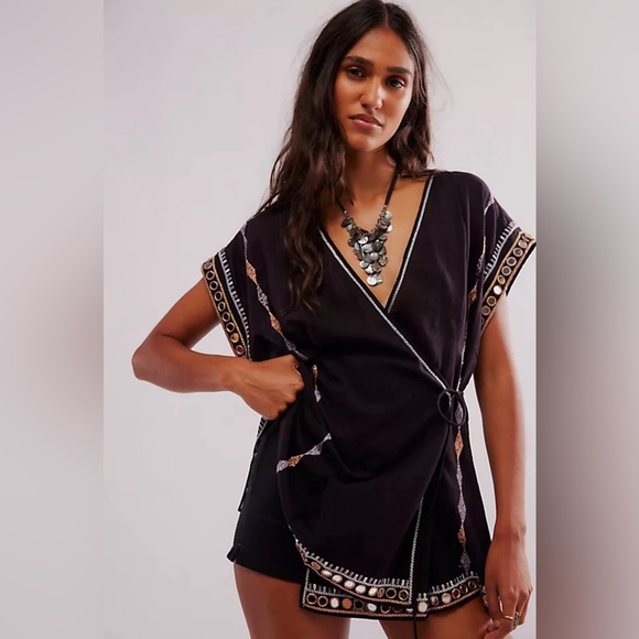 Free People Tops - Free People Alessia Embroidered Vest, LARGE NWOT